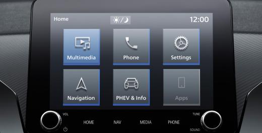 Afbeelding van het SDA2 navigatiesysteem in de Eclipse Cross PHEV